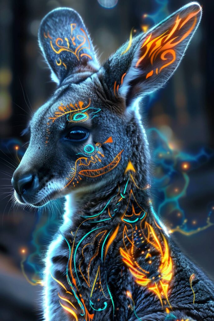 Spiritual representation of a wallaby