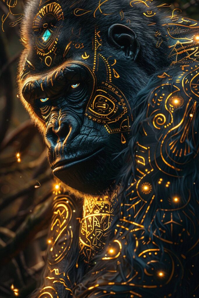 Spiritual representation of an ape