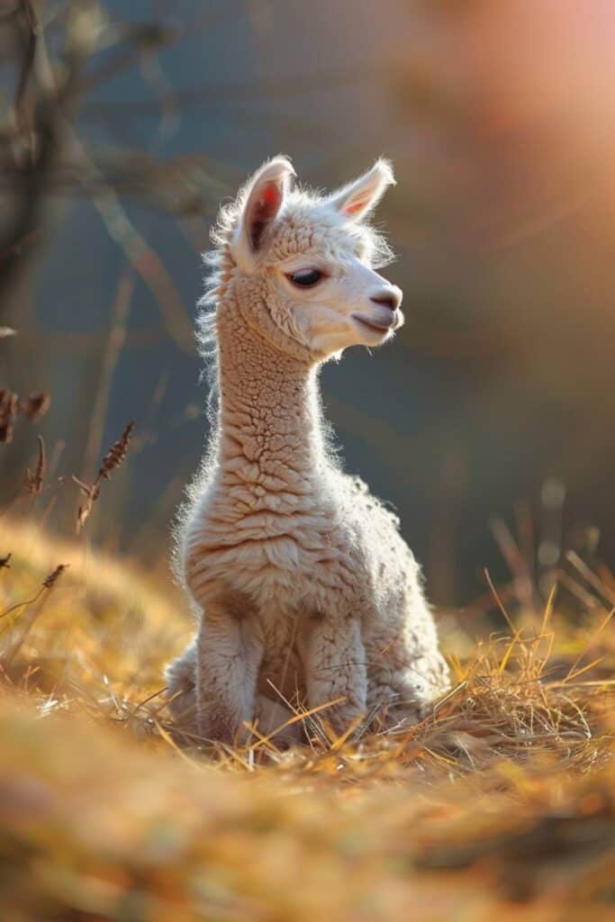 A baby alpaca