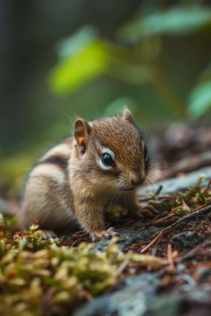 A baby chipmunk