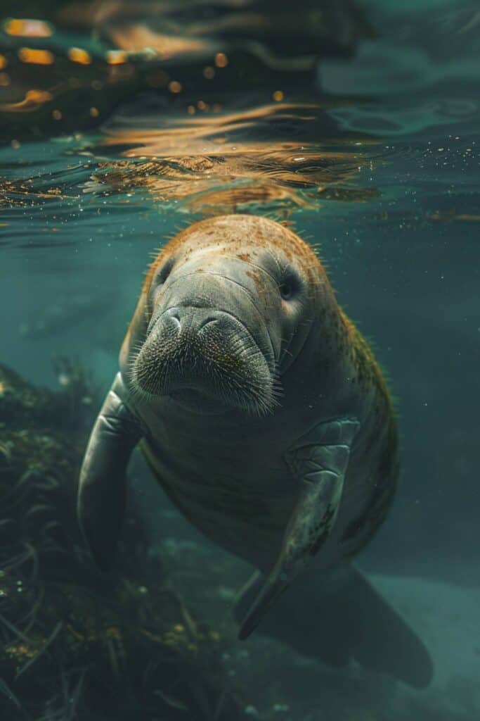 A baby manatee