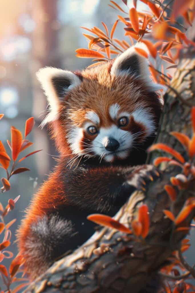 A baby red panda