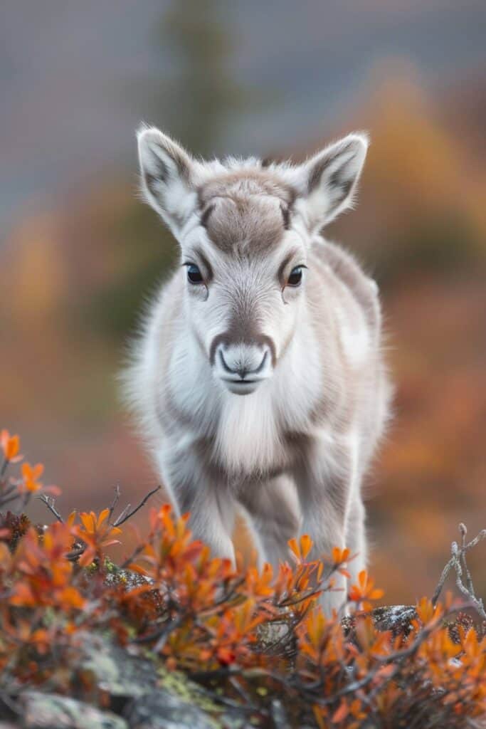 A baby reindeer