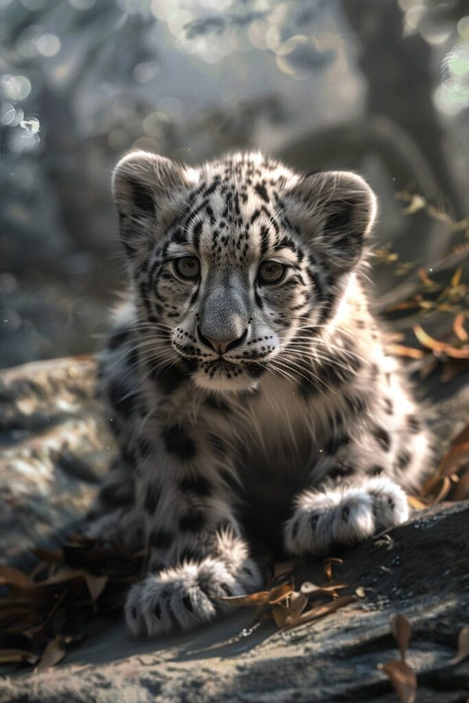 A baby snow leopard