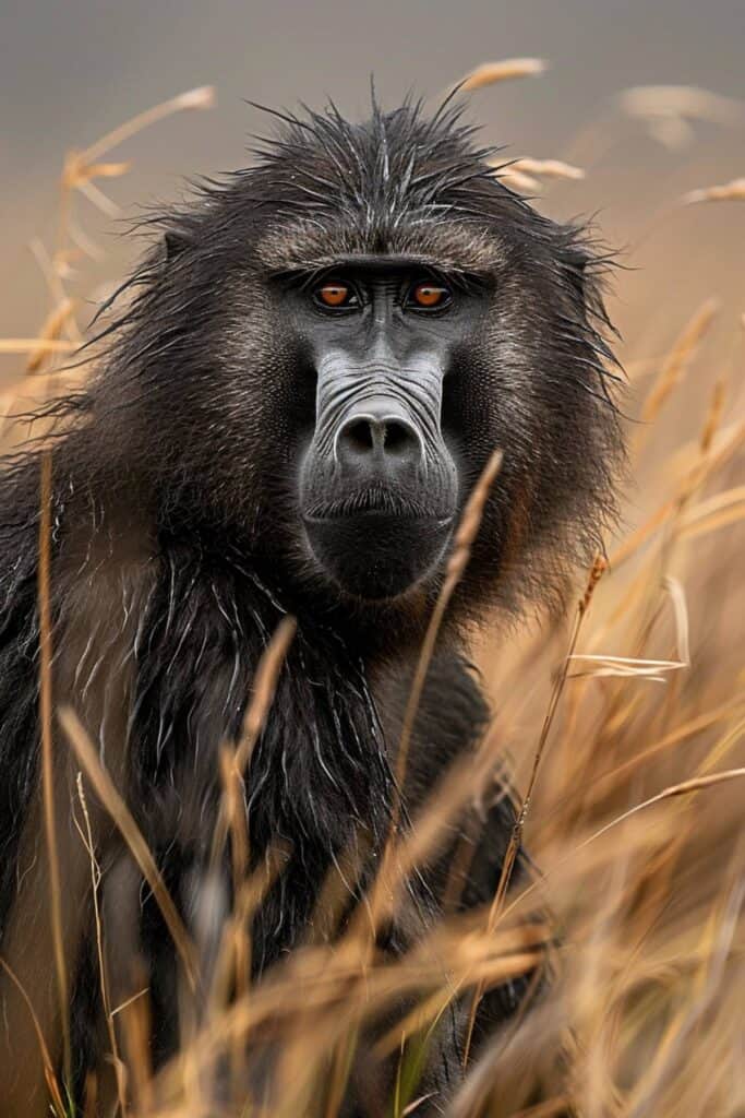 A black baboon