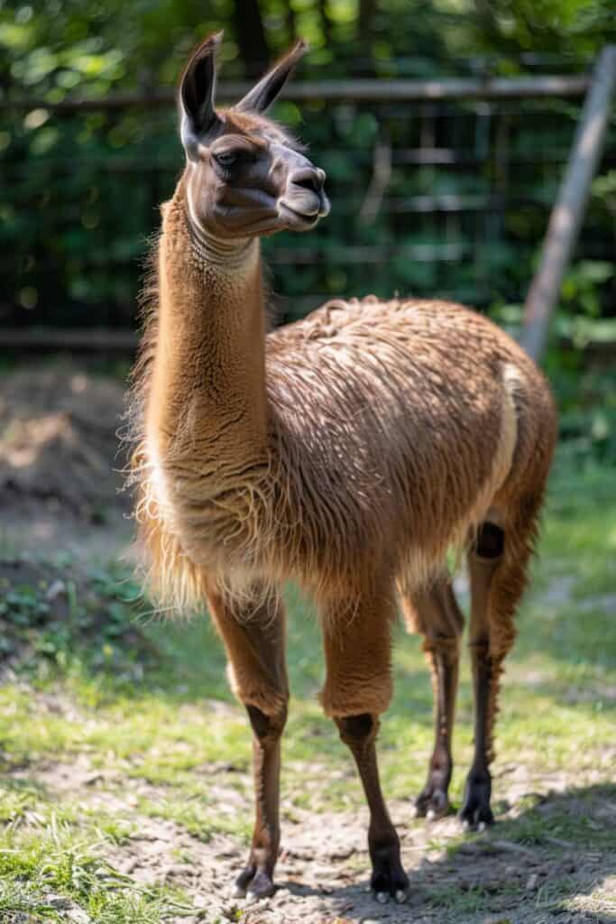 A brown llama