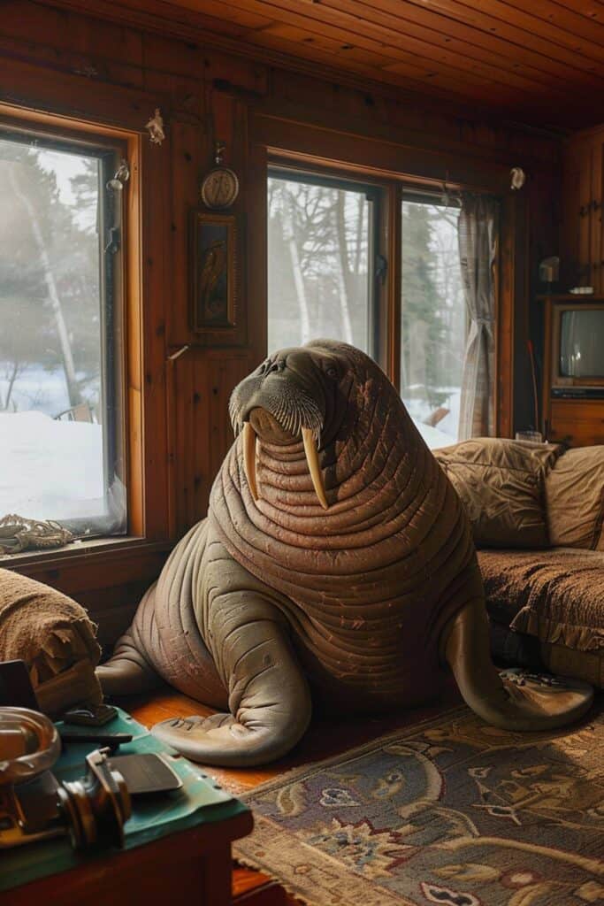 A walrus in the house