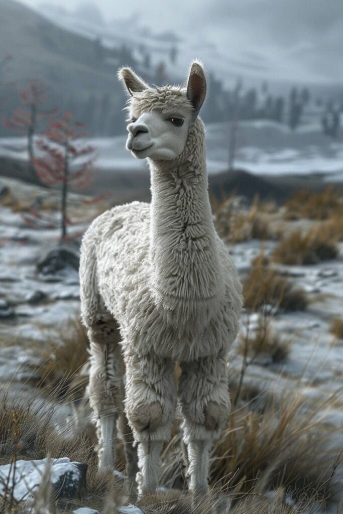 A white alpaca