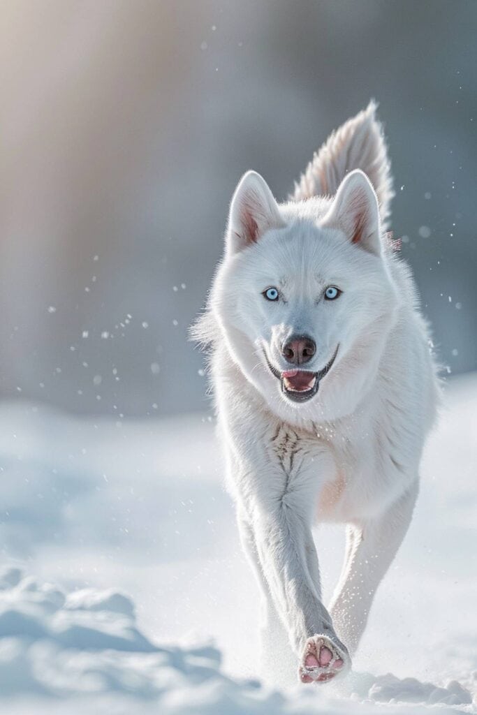 A white husky