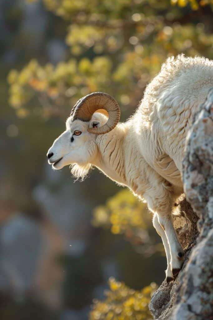 A white ram