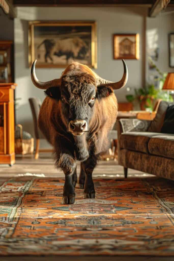 An ox in the house