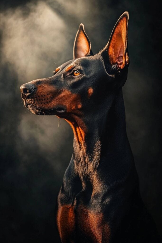 Biblical representation of a Doberman