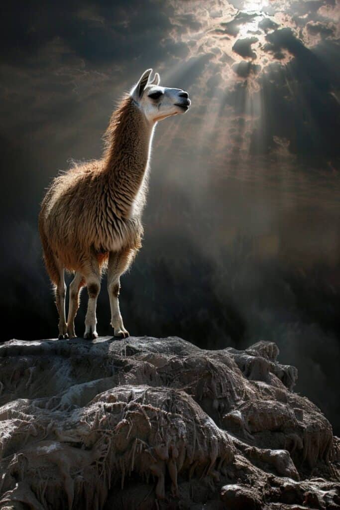 Biblical representation of a llama