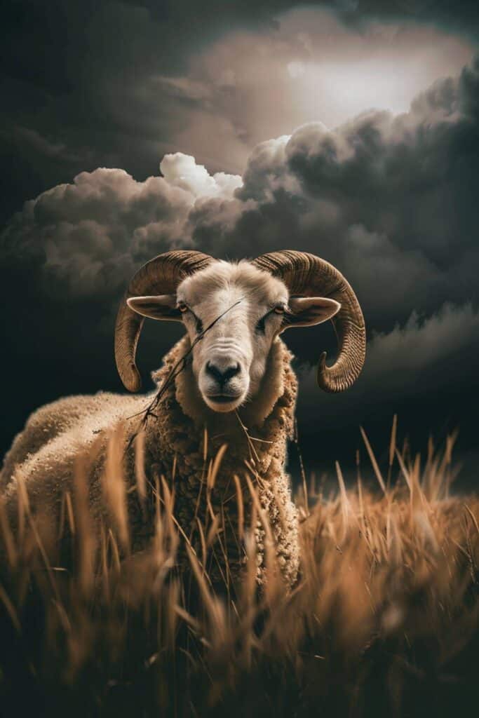 Biblical representation of a ram