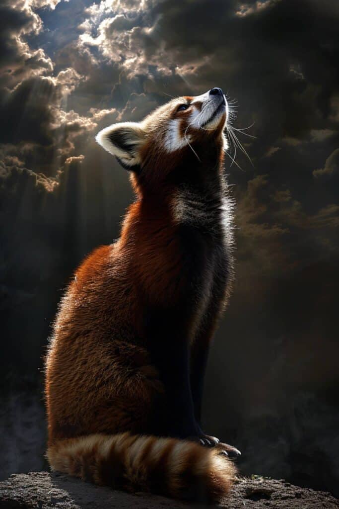 Biblical representation of a red panda