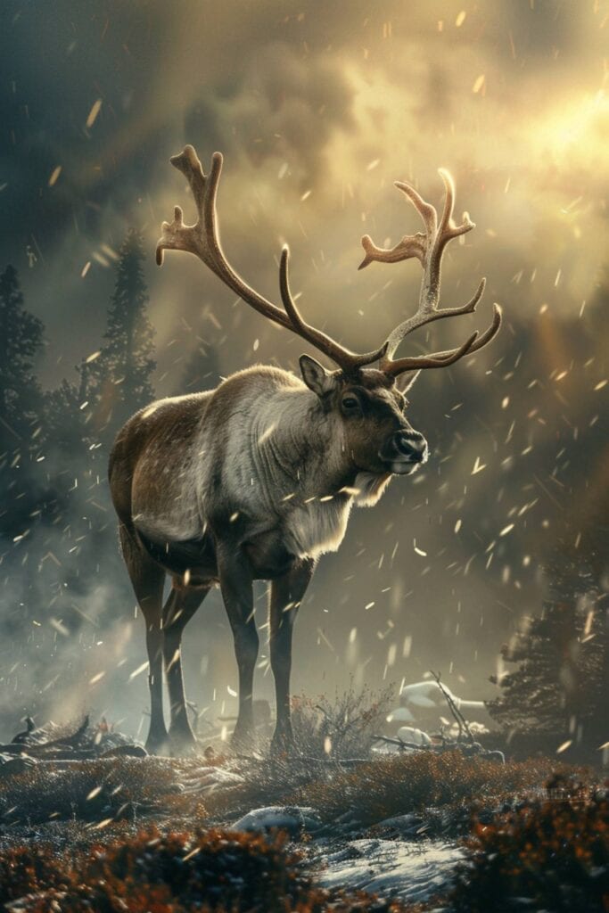 Biblical representation of a reindeer