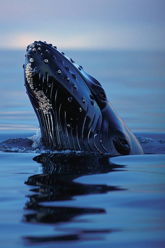 Black humpback whale