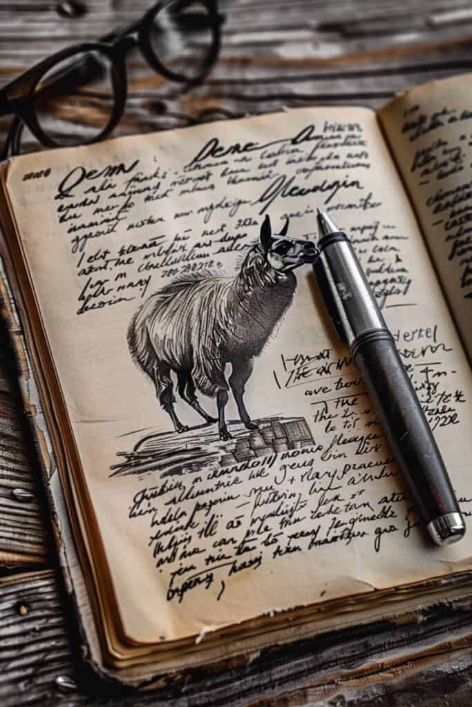 Dream journal about the llama