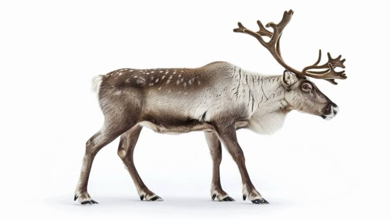 Reindeer on white background