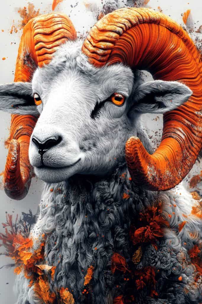 Spiritual representation of a ram