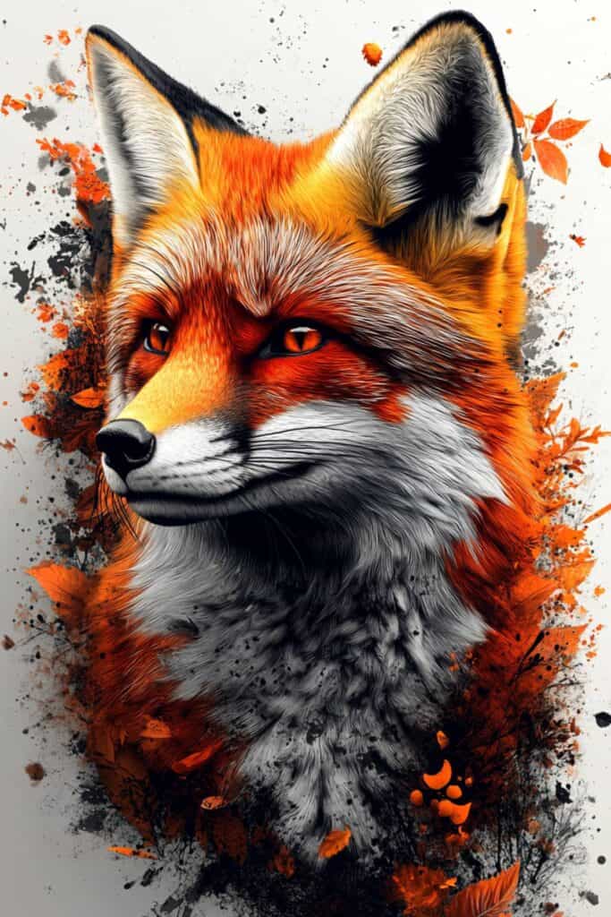 Spiritual representation of a red fox