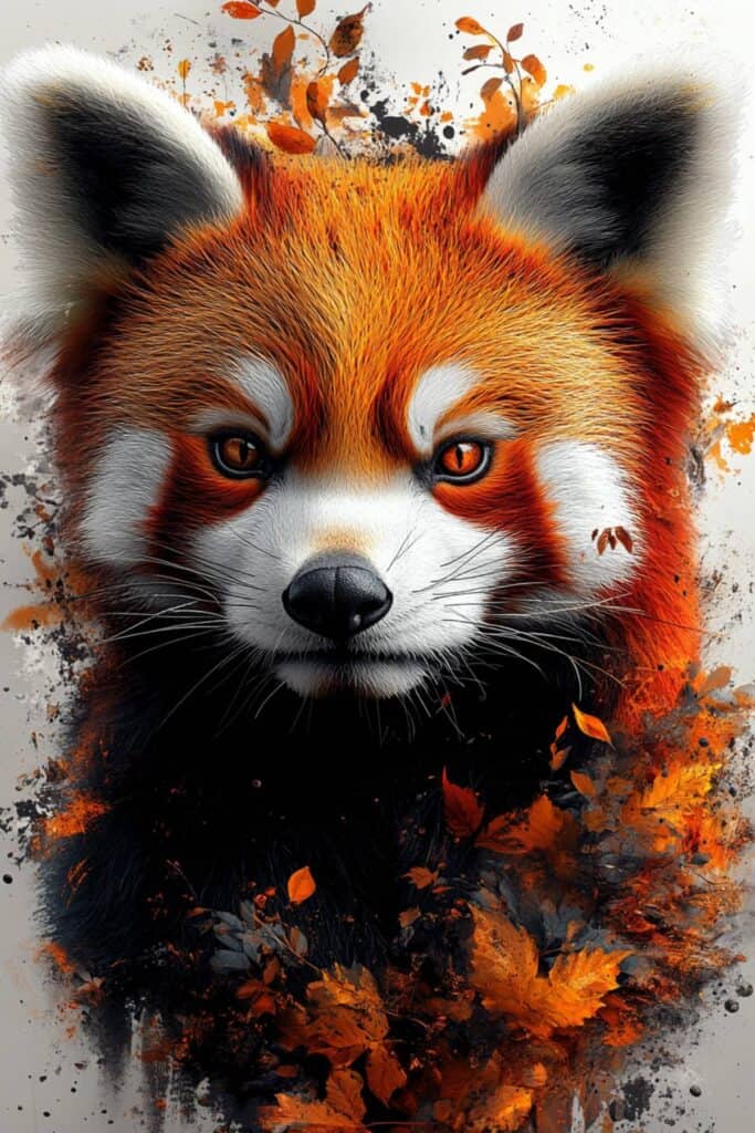 Spiritual representation of a red panda