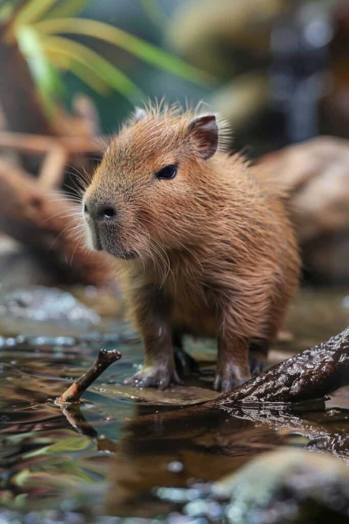 A baby capybara