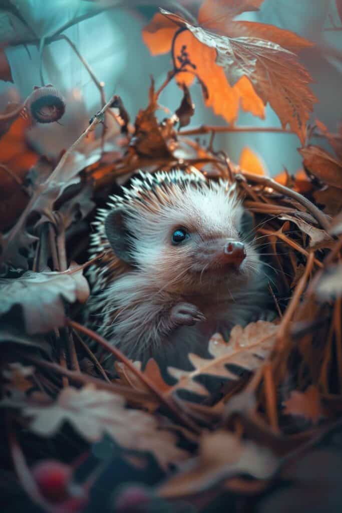 A baby hedgehog