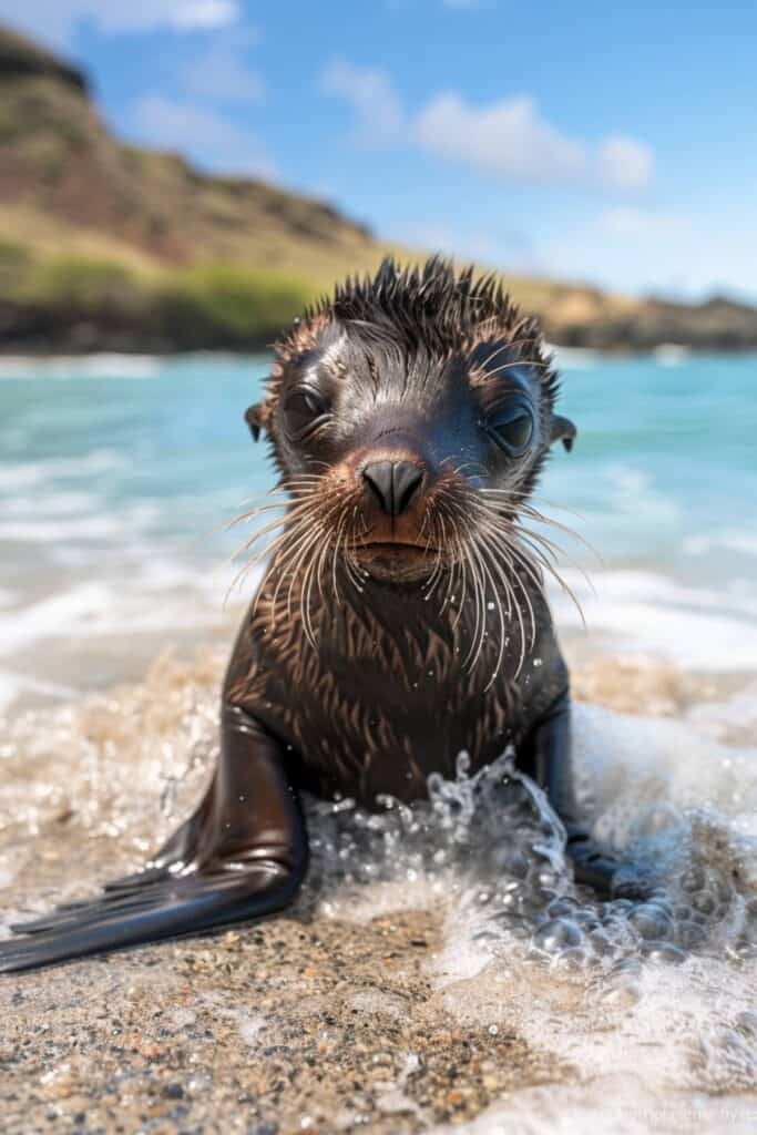 A baby sea lion