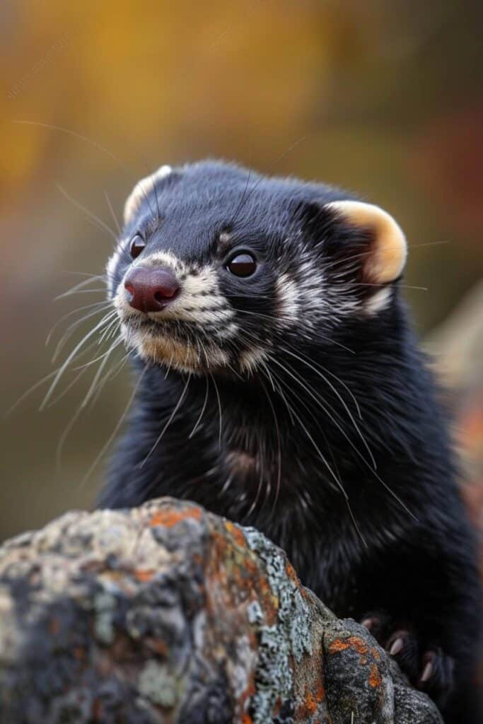 A black ferret