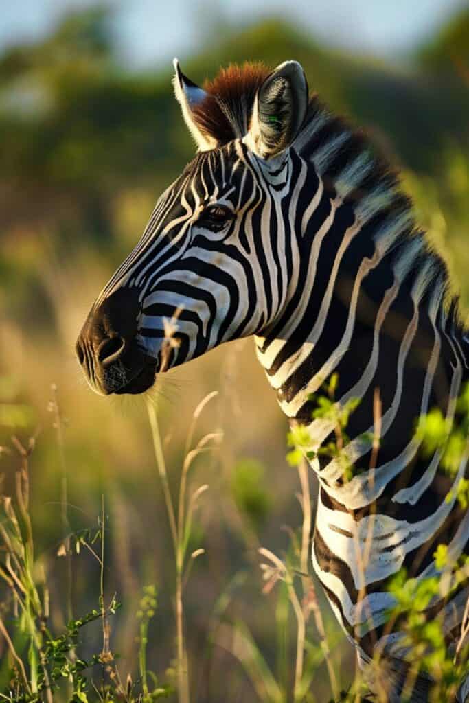 A blackish zebra