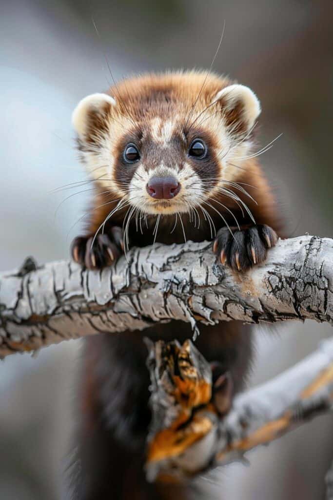 A brown ferret