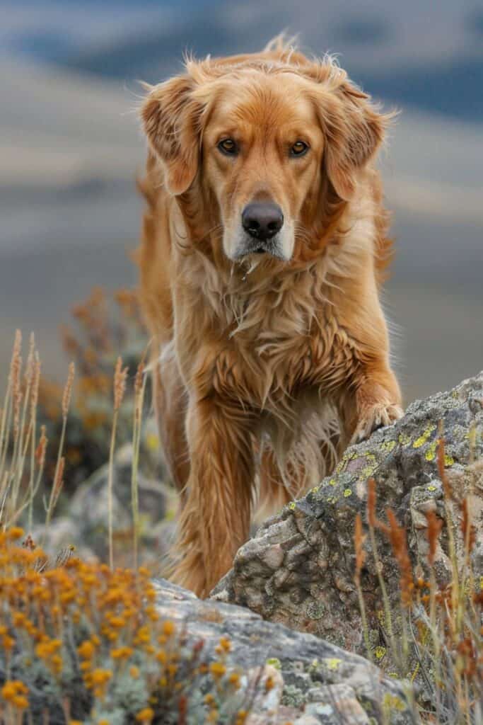 A large golden retriever