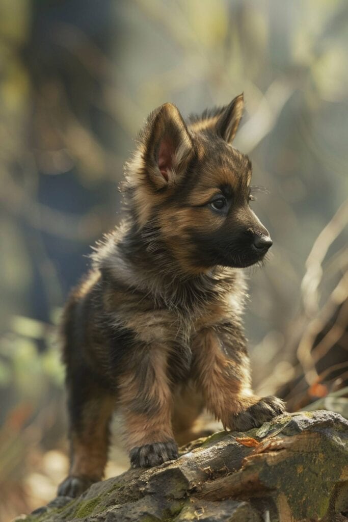 A puppy german shepherd