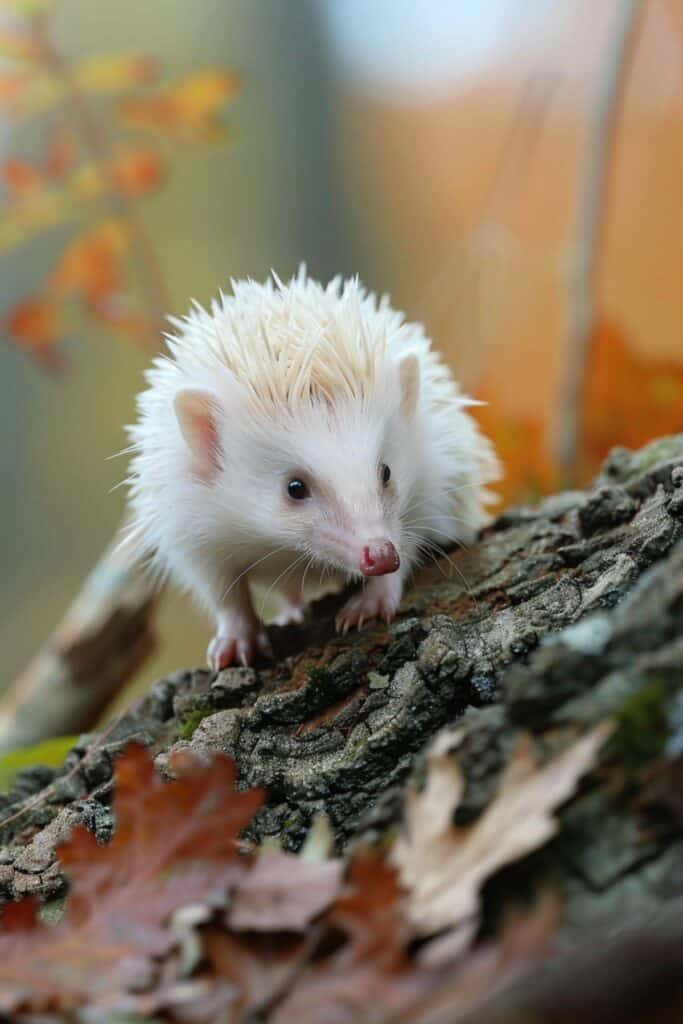 A white hedgehog