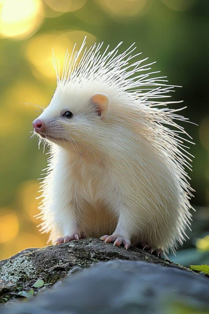 A white porcupine