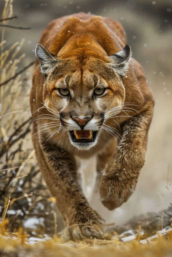 Attacking puma