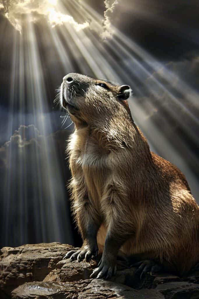 Biblical representation of a capybara