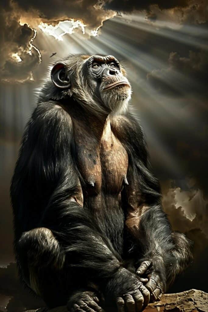 Biblical representation of a chimpanzee