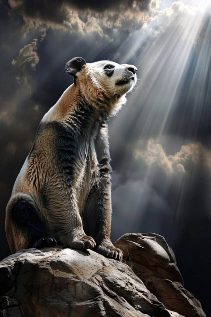 Biblical representation of a panda