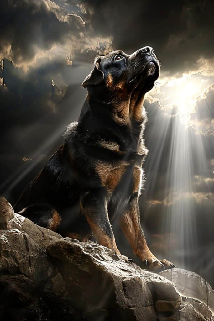 Biblical representation of a rottweiler