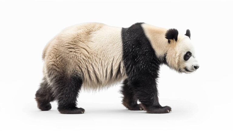 Panda on white background