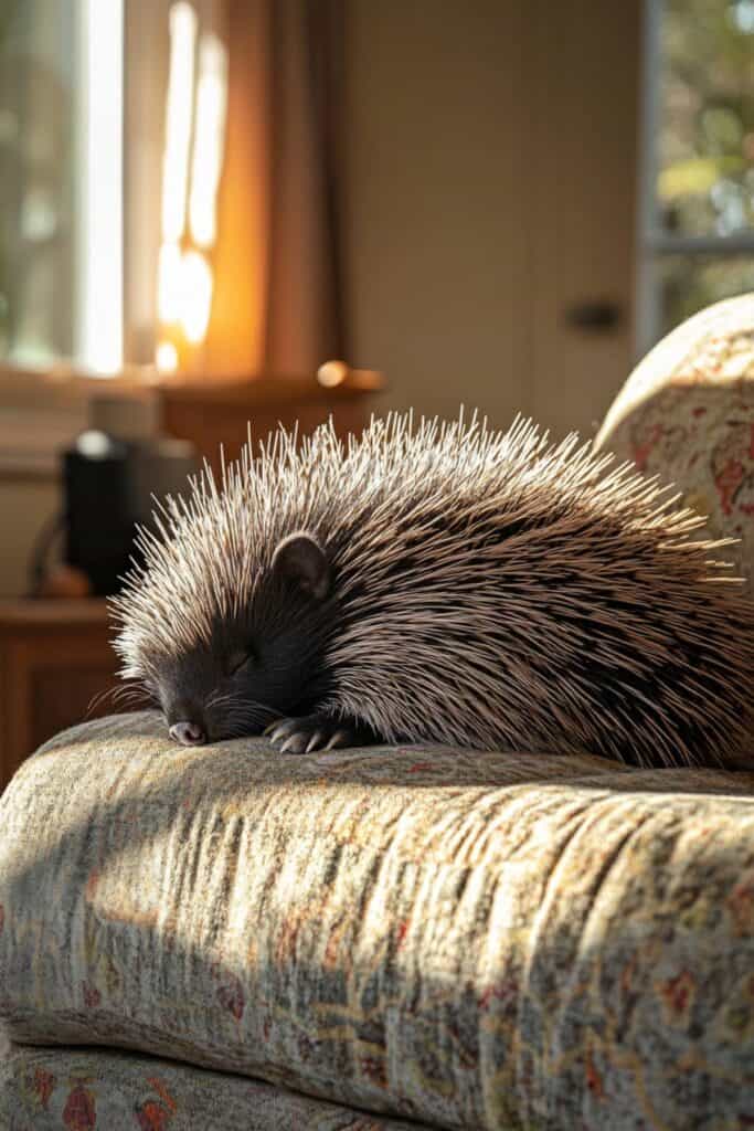 Porcupine in the house