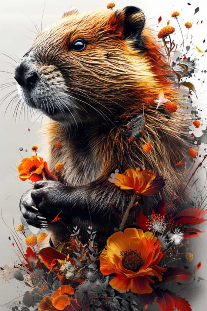 Spiritual representation of a beaver