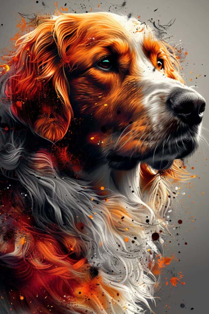 Spiritual representation of a golden retriever