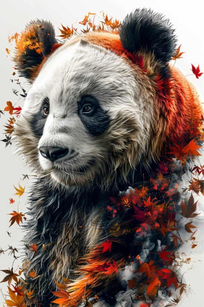 Spiritual representation of a panda