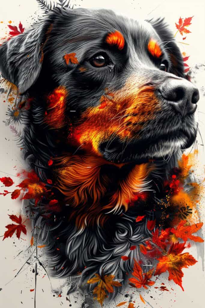 Spiritual representation of a rottweiler