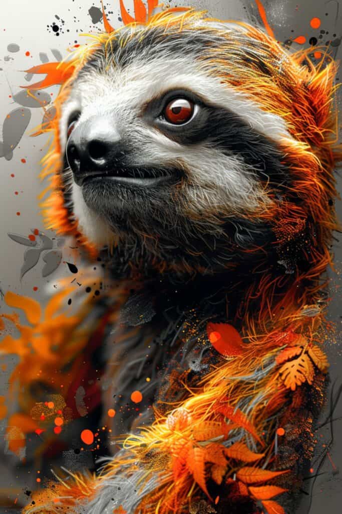 Spiritual representation of a sloth