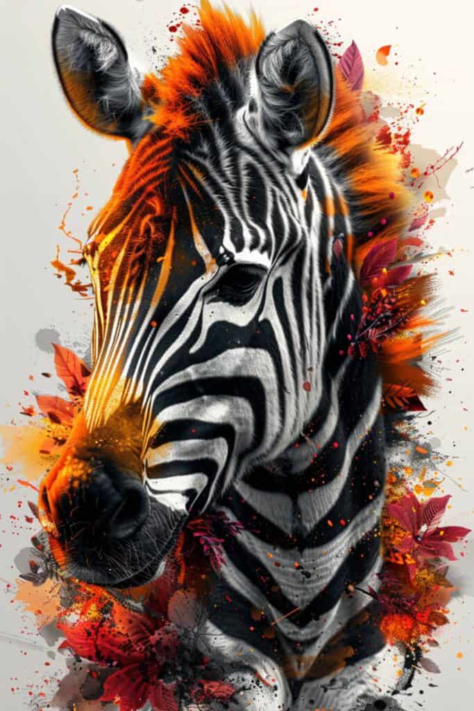 Spiritual representation of a zebra