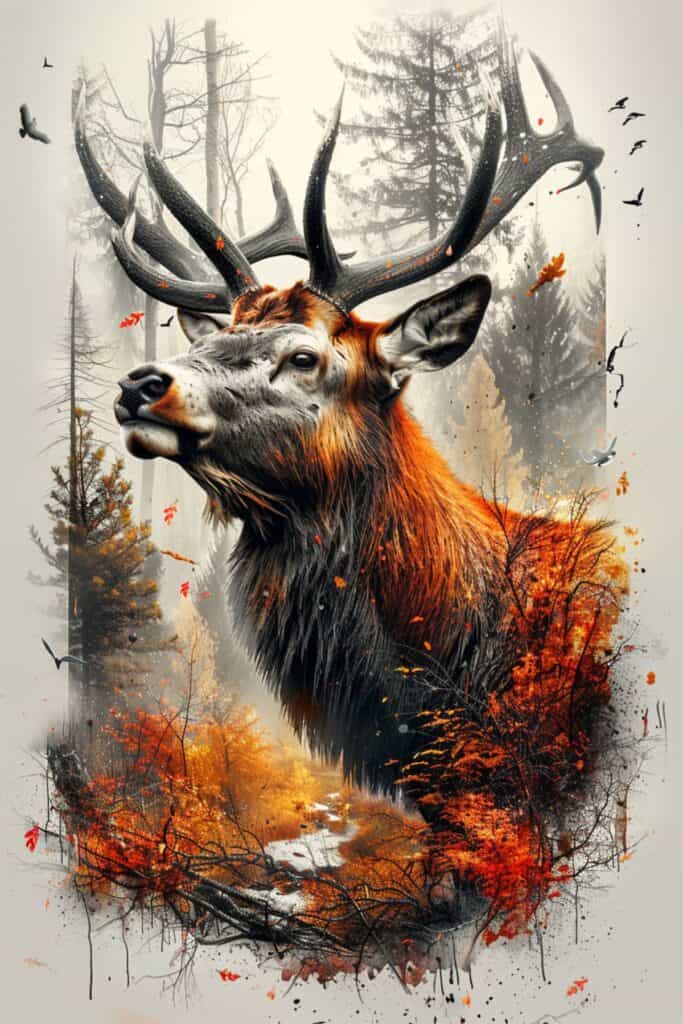 Spiritual representation of an elk